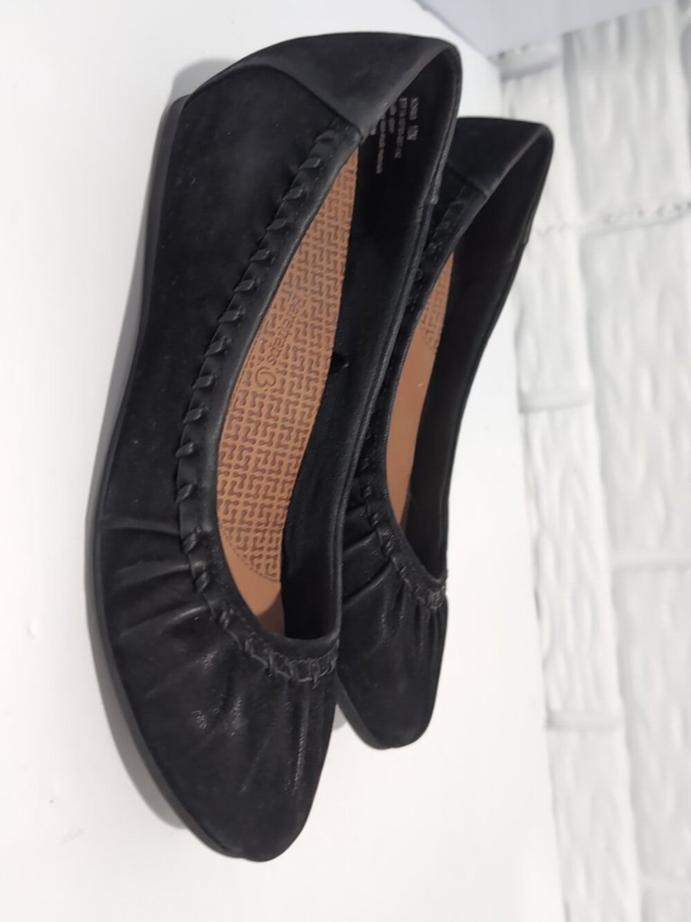 BARETRAPS Posture Norma Slip On Wedges Shoes Hidden Heel Comfort Black Size 10